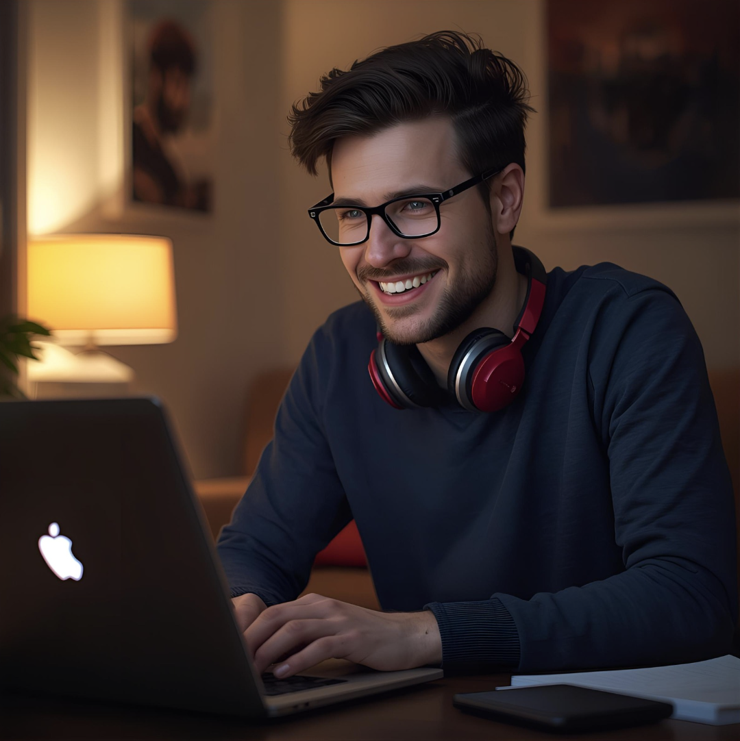 guy learning french online